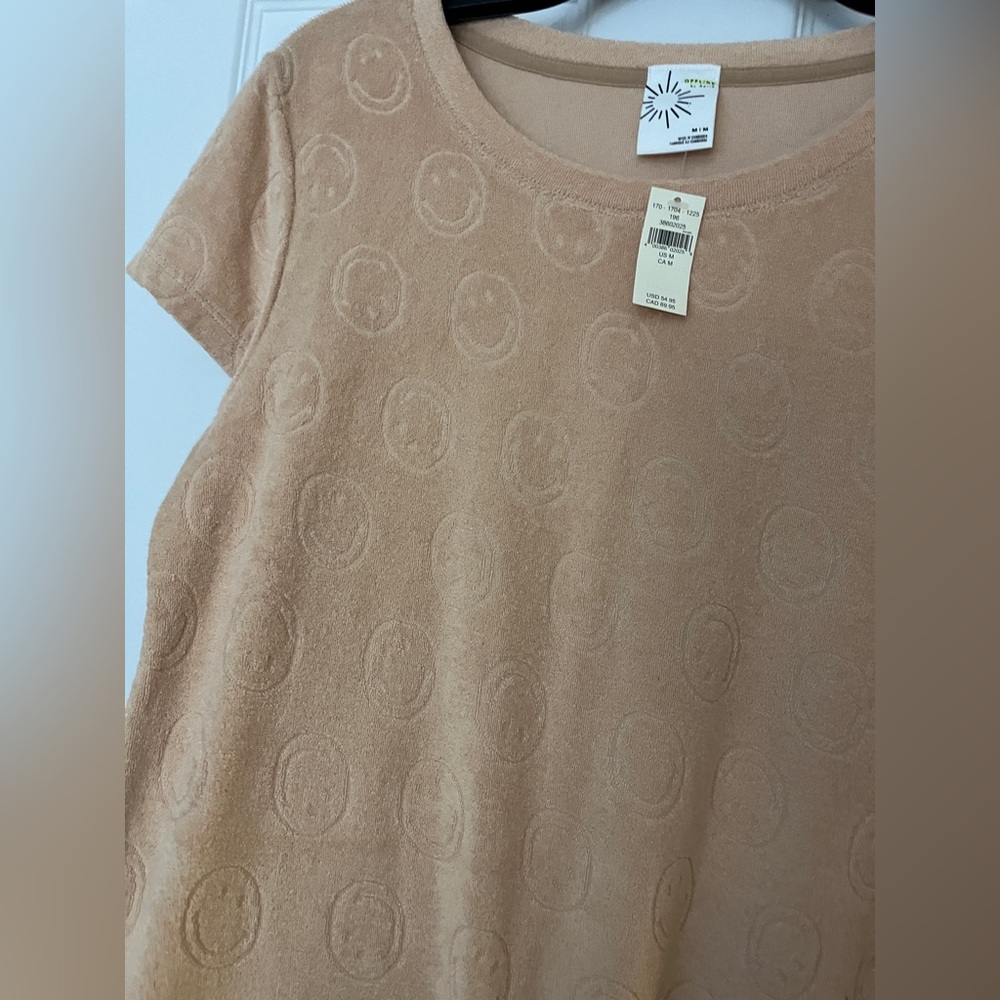 NWT OFFLINE by Aerie Summer Lights Smiley Dress - Size M - Tan, Terry cloth